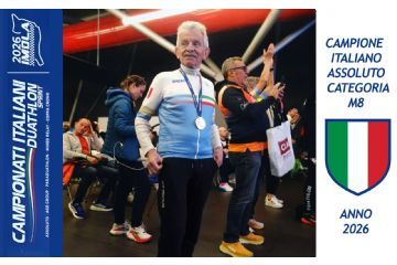 Silvano: Campione Italiano Duathlon Sprint Cat. M8 !!!!! -  Imola (BO)